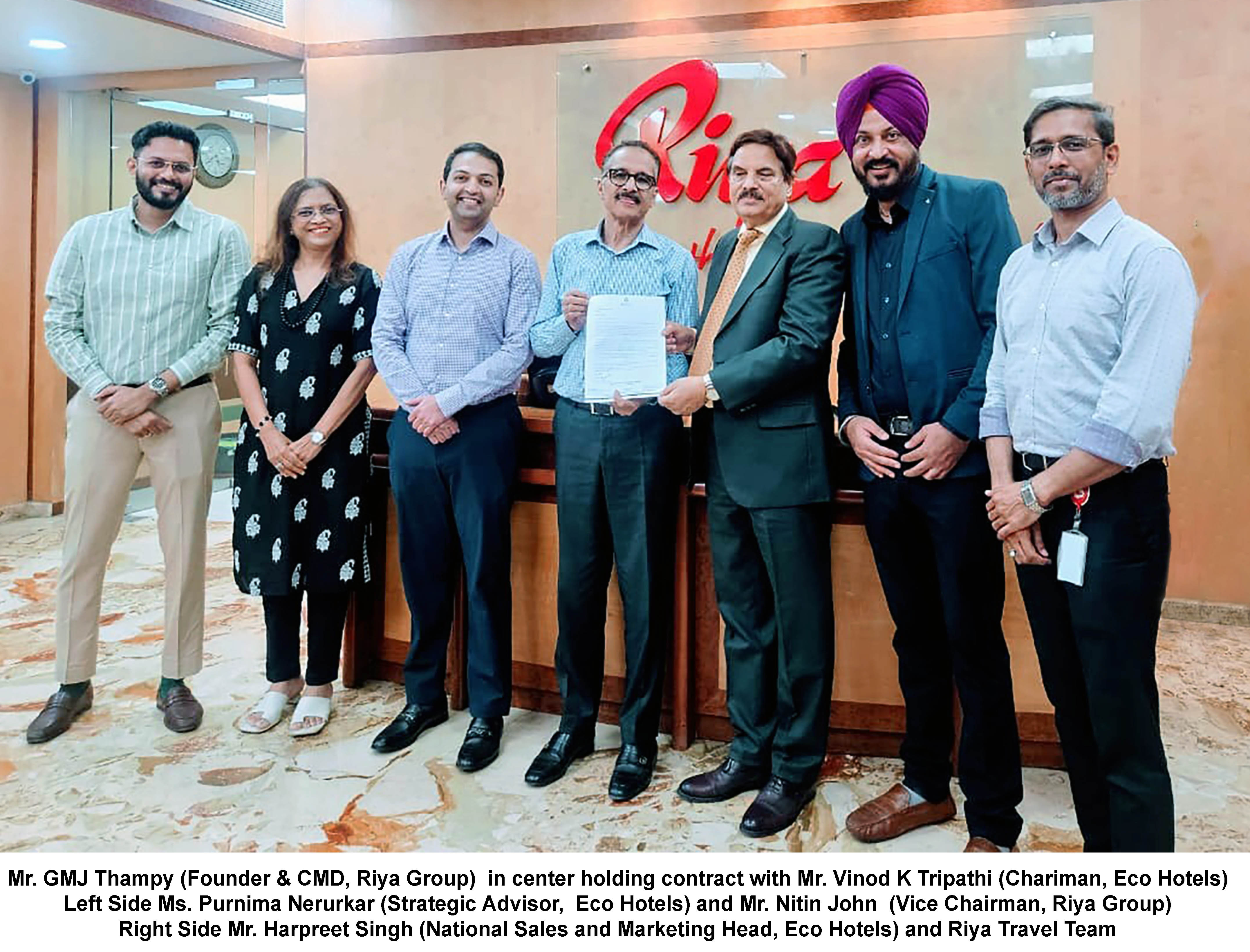 Eco Hotels and Resorts Ltd. Partners with Riya Travels to Expand Global Reach